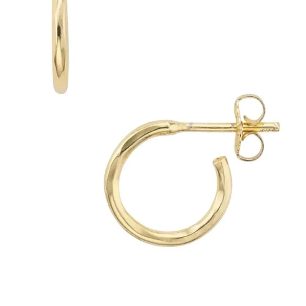 Argento Vivo Gold Twist Hoop Earrings